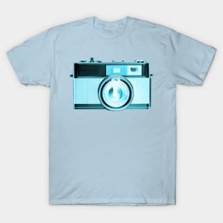 Cyan - Vintage 1960s Rangefinder Camera T-Shirt